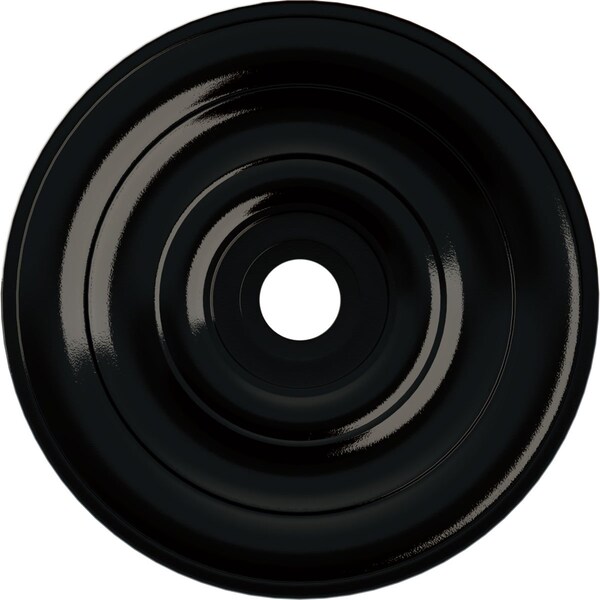 Ekena Millwork Jefferson Ceiling Medallion (Fits Canopies up to 5"), 26 1/2"OD x 3 5/8"ID x 1 1/2"P, Black Pearl CM26JEBPS - main